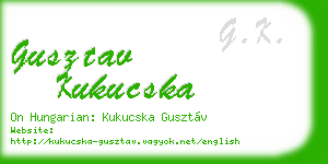 gusztav kukucska business card