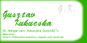 gusztav kukucska business card